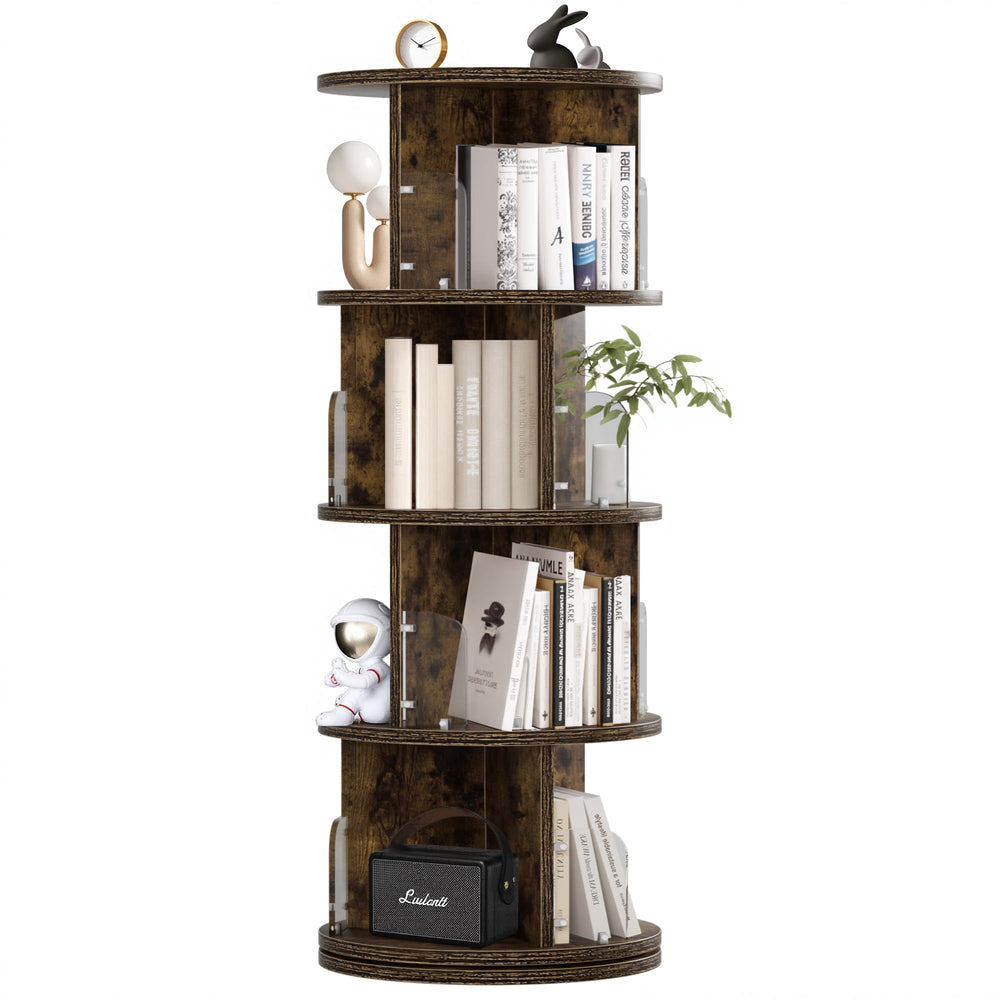 360° Rotating Bookshelf Tower