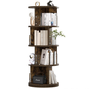 360° Rotating Bookshelf Tower