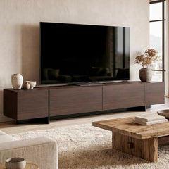 95" TV Stand with Flip-Down Drawers