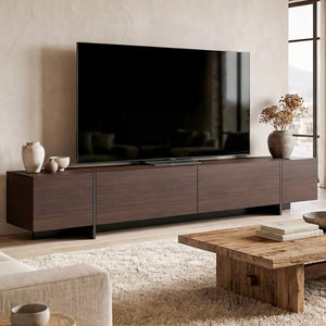 95" TV Stand with Flip-Down Drawers