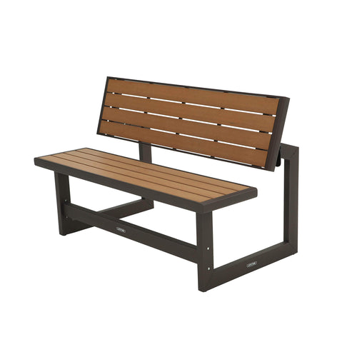 Convertible Bench Table – Faux Wood, Weather-Resistant