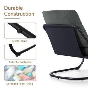 Modern Accent Chair with Metal Frame