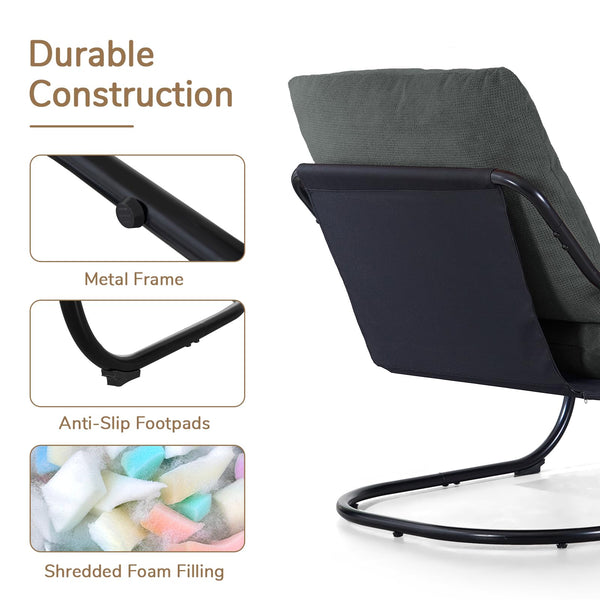 Modern Accent Chair with Metal Frame