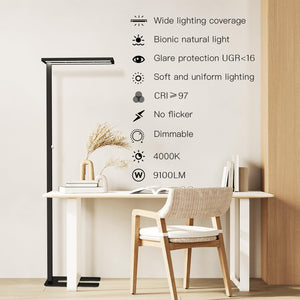 LED Floor Lamp 76" Tall – 120W, 9100LM, 4000K, Dimmable