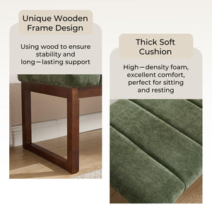 Upholstered Bedroom Bench with Solid Wood Frame