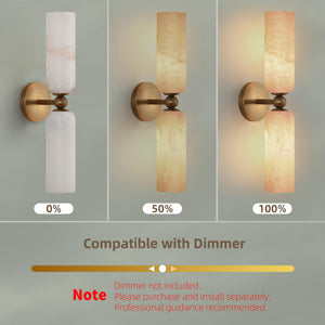 Alabaster Wall Sconce – Brass Hardwired Wall Light