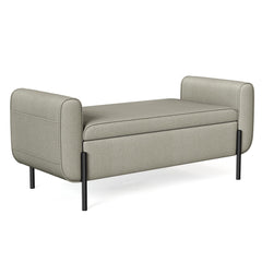 Storage Bench with Armrests and Ottoman Storage