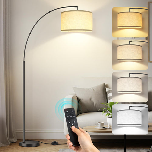 81" Arc Floor Lamp with Remote Control & Foot Switch