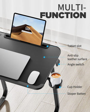 Adjustable TV Tray Table with Tilt & Height Settings