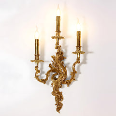 Brass Wall Sconce Mid Century Art Deco Candlestick Light