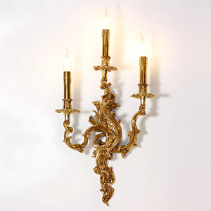 Brass Wall Sconce Mid Century Art Deco Candlestick Light