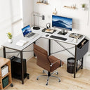 L-Shaped Gaming & Home Office Desk with CPU Stand and Side Storage Bag