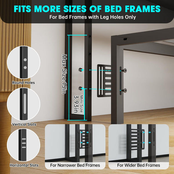 Upholstered Headboard with Storage Shelves, USB Charging & LED Light