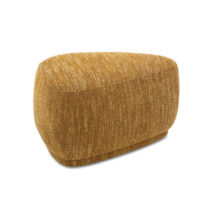 Rounded Triangle Cocktail Ottoman – Mustard Yellow Tweed