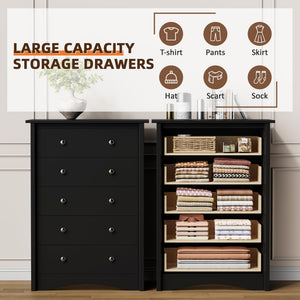 5-Drawer Tall Dresser
