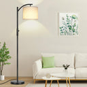 Dimmable Arc Floor Lamp with Linen Shade