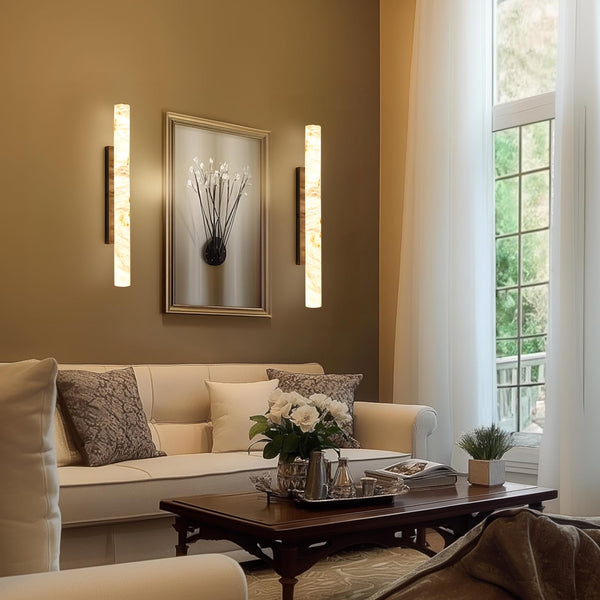 Alabaster Modern Wall Sconce – Large Linear LED Wall Light