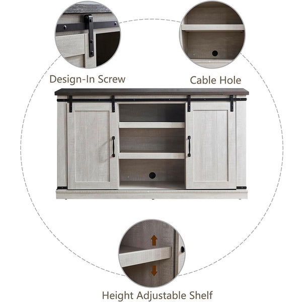 Modern Farmhouse Wood TV Stand for TVs up to 65 Inch