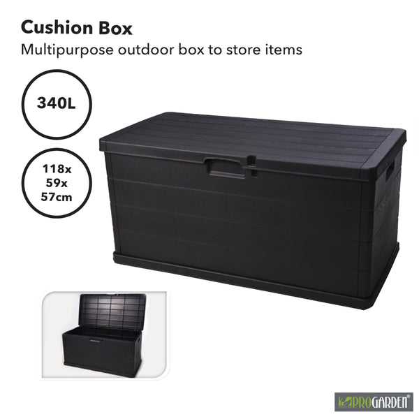 340L Polypropylene Garden Storage Trunk – Anthracite