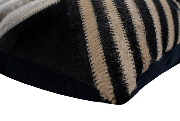 Cowhide Leather Patchwork Throw Pillows