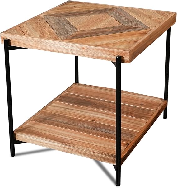 Solid Fir Wood Living Room Table Set with TV Stand
