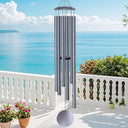 66-Inch Large Outdoor Wind Chimes – Deep Tone, 6 Aluminum Tubes, Rustic Garden Decor