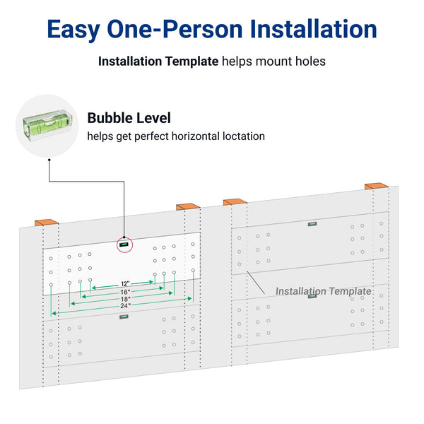 Heavy Duty Perforated Wall Shelf 4-Tier 1400 lbs Garage Storage Rack