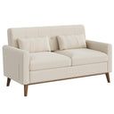 62" Button-Tufted Loveseat Sofa – Mid-Century Modern