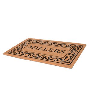 Personalized Coco Coir Door Mat with Non-Slip Vinyl Backing