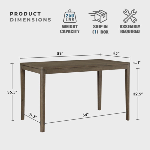 6-Piece Counter Height Dining Set with Bench
