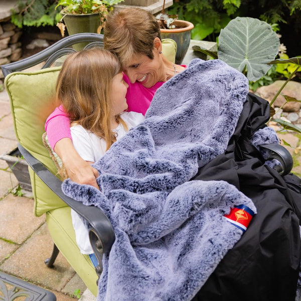 Reversible Faux Fur Waterproof Throw Blanket