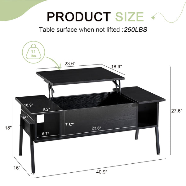 Lift Top Coffee Table with Hidden Storage
