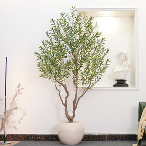 Artificial Olive Tree Indoor – 7ft & 8ft Tall Faux Plant with Planter