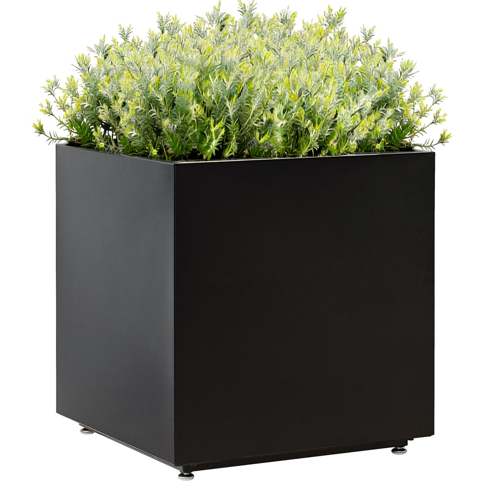 Metal Outdoor Planter Box with Drainage & Adjustable Feet