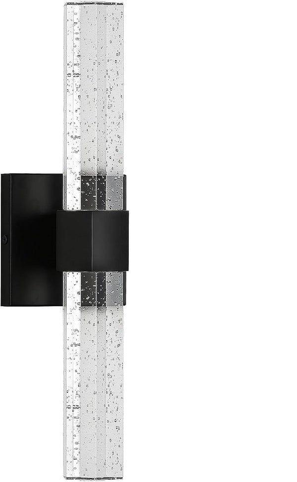 LED Crystal Bubble Glass Wall Sconce – Indoor Vanity Light Fixture