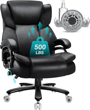 Big & Tall Heavy-Duty Executive Office Chair – 500 LBS Capacity