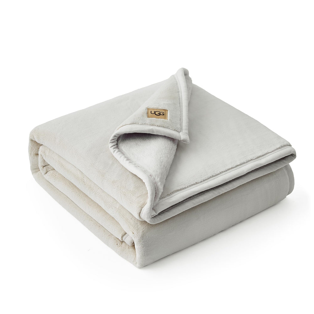 Tipped Faux Fur Throw Blanket 50" x 70" – Plush Coco Backing, Contemporary Style