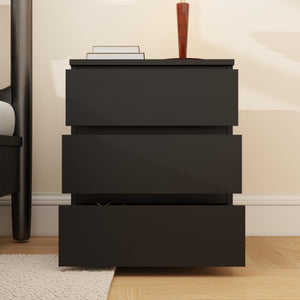 3-Drawer Nightstand with Cut-Out Handles