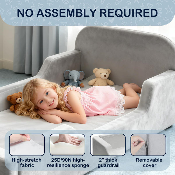 Toddler Floor Bed Full Foam with Removable Washable Cover