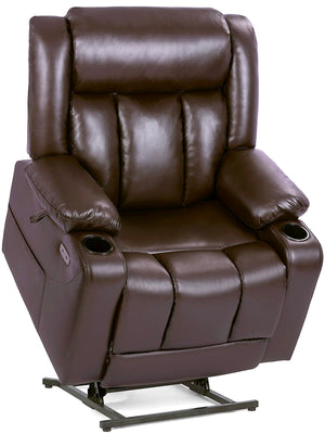 Power Lift Recliner Chair with Massage & Heat — Oversized, 400 lbs