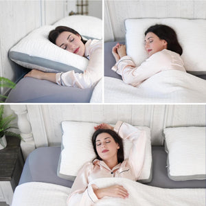 Shredded Memory Foam Pillows Set of 2 – Adjustable Loft, Bamboo Cover