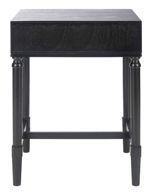 Contemporary Black Accent Table with Drawer