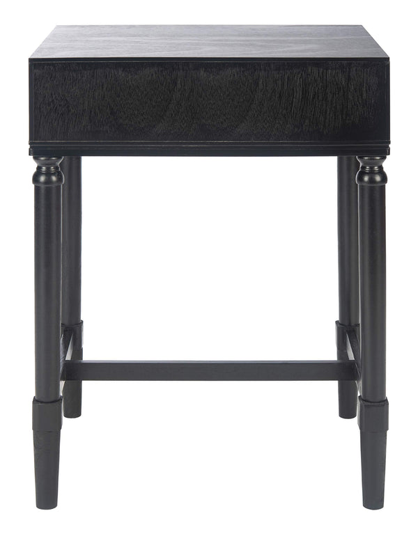 Contemporary Black Accent Table with Drawer
