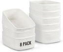 Small Woven Storage Baskets for Organizing – Set of 8
