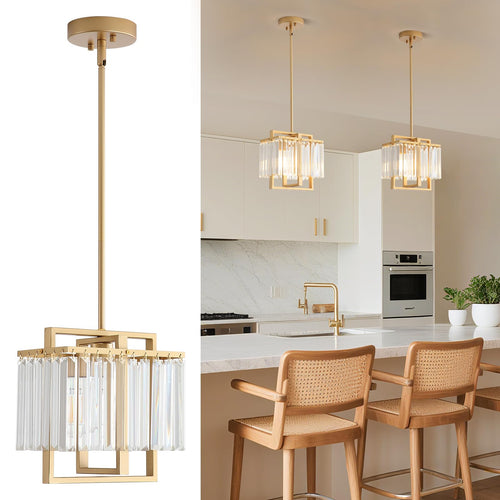 Crystal Pendant Light – Kitchen Island & Dining Room