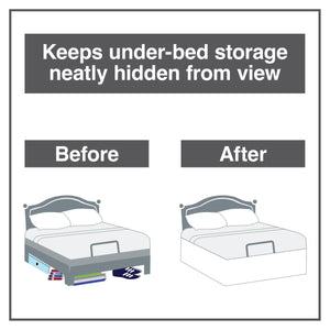 Wrap-Around Bed Skirt with Split Corners & 15-Inch Drop