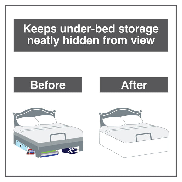 Wrap-Around Bed Skirt with Split Corners & 15-Inch Drop