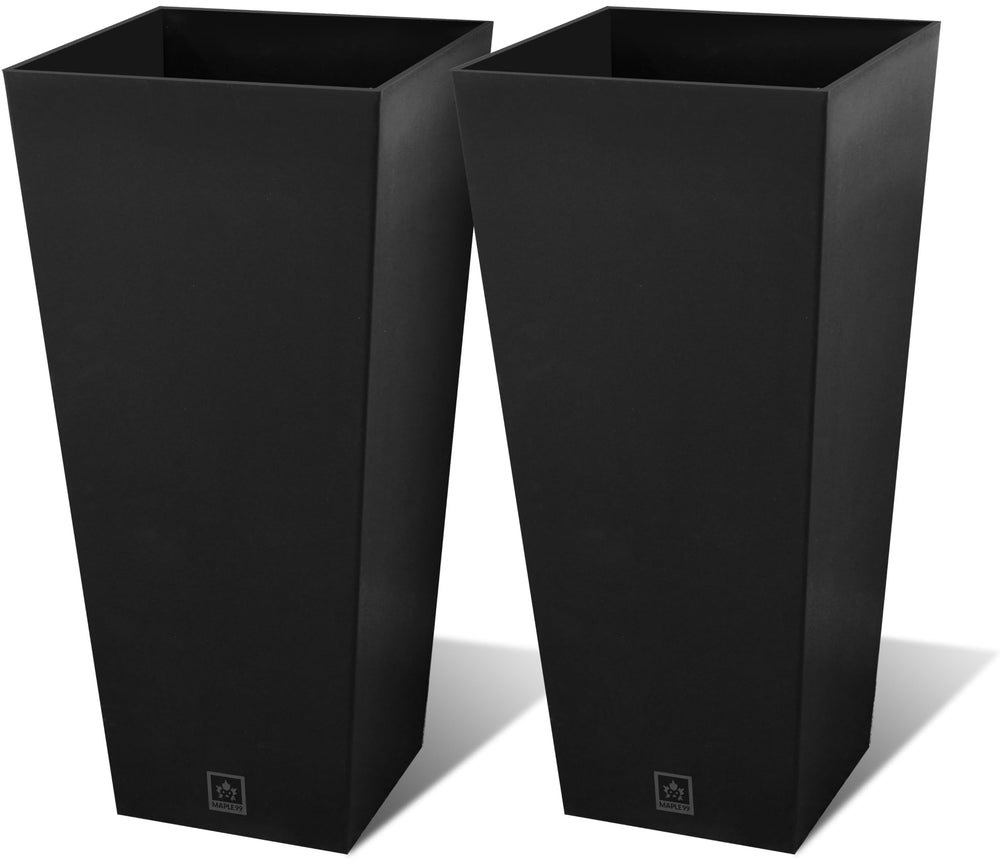 30 Inch Tall Outdoor Indoor Planter – Weather Resistant with Drainage Holes