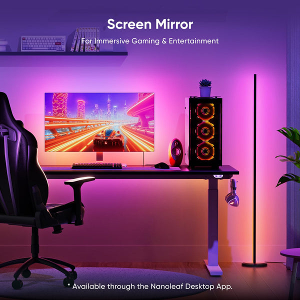 Smart LED Floor Lamp – RGB Color Changing, Music Sync, Voice Control