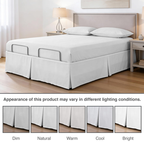 Wrap-Around Bed Skirt with Split Corners & 15-Inch Drop